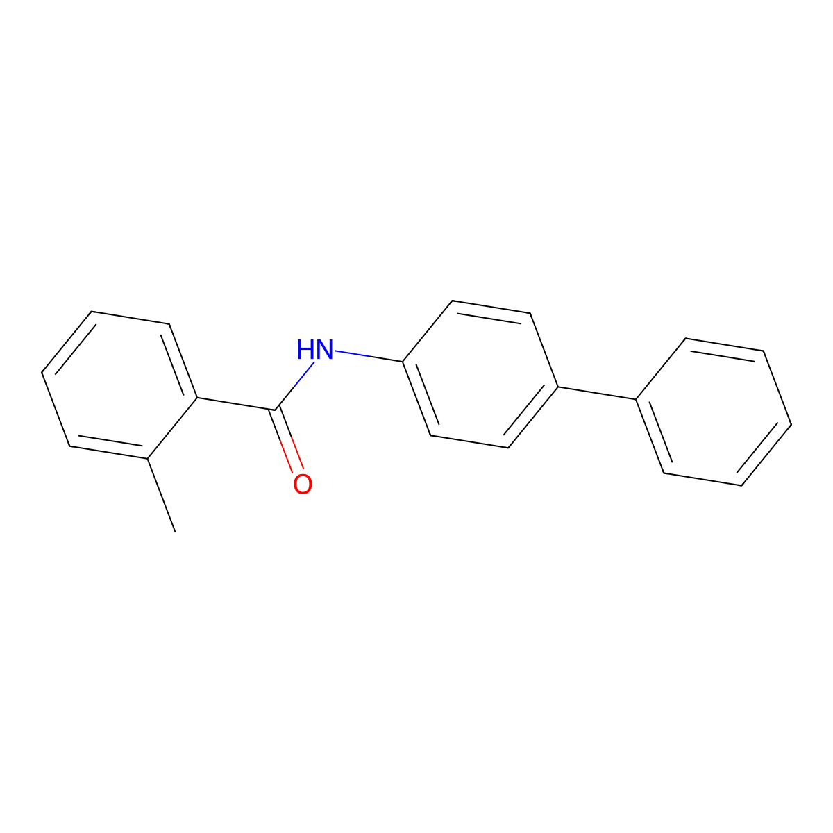 2-methyl-N-(4-phenylphenyl)benzamide molecular structure, CAS 108166-23-0
