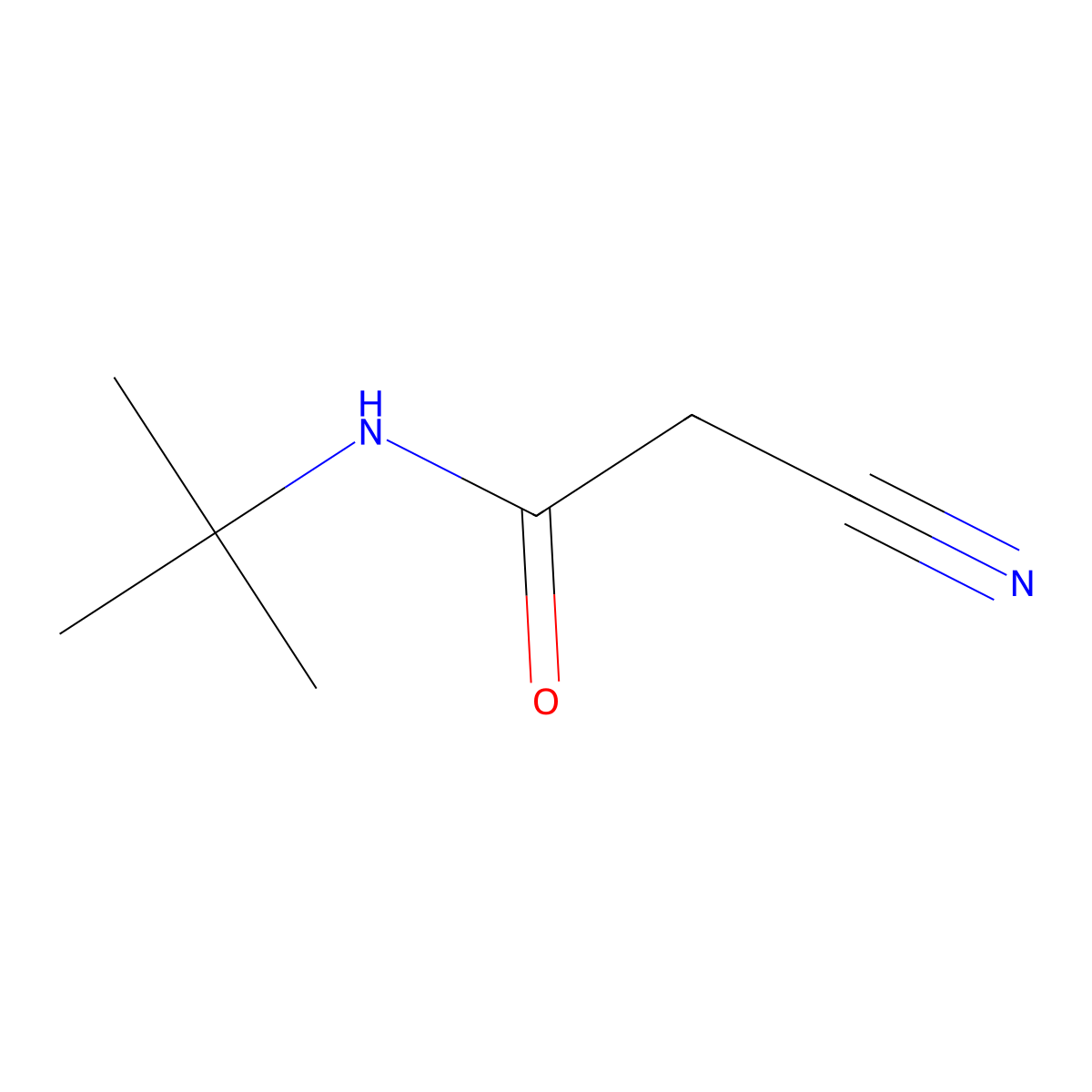 N-tert-butyl-2-cyanoacetamide molecular structure, CAS 108168-88-3