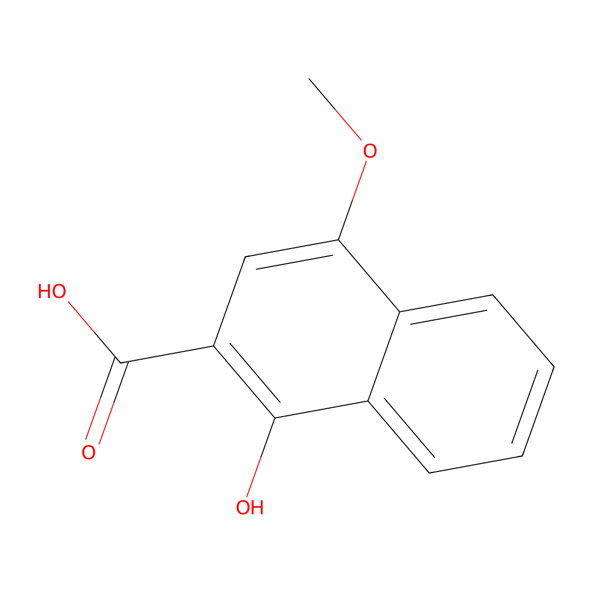 1-Hydroxy-4-methoxy-2-naphthoic acid molecular structure, CAS 108170-53-2