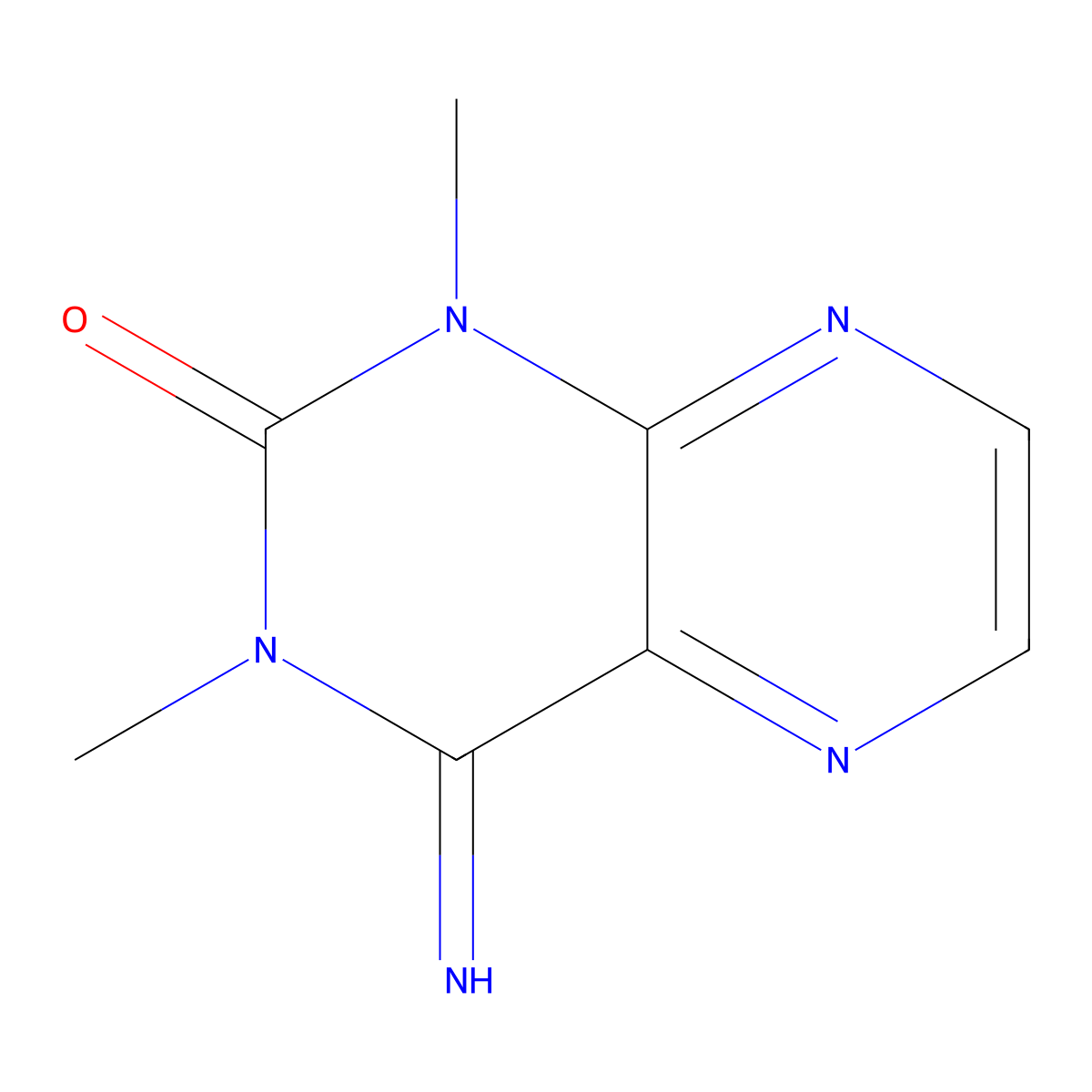 4-imino-1,3-dimethyl-3,4-dihydro-2(1H)-pteridinone molecular structure, CAS 108175-66-2