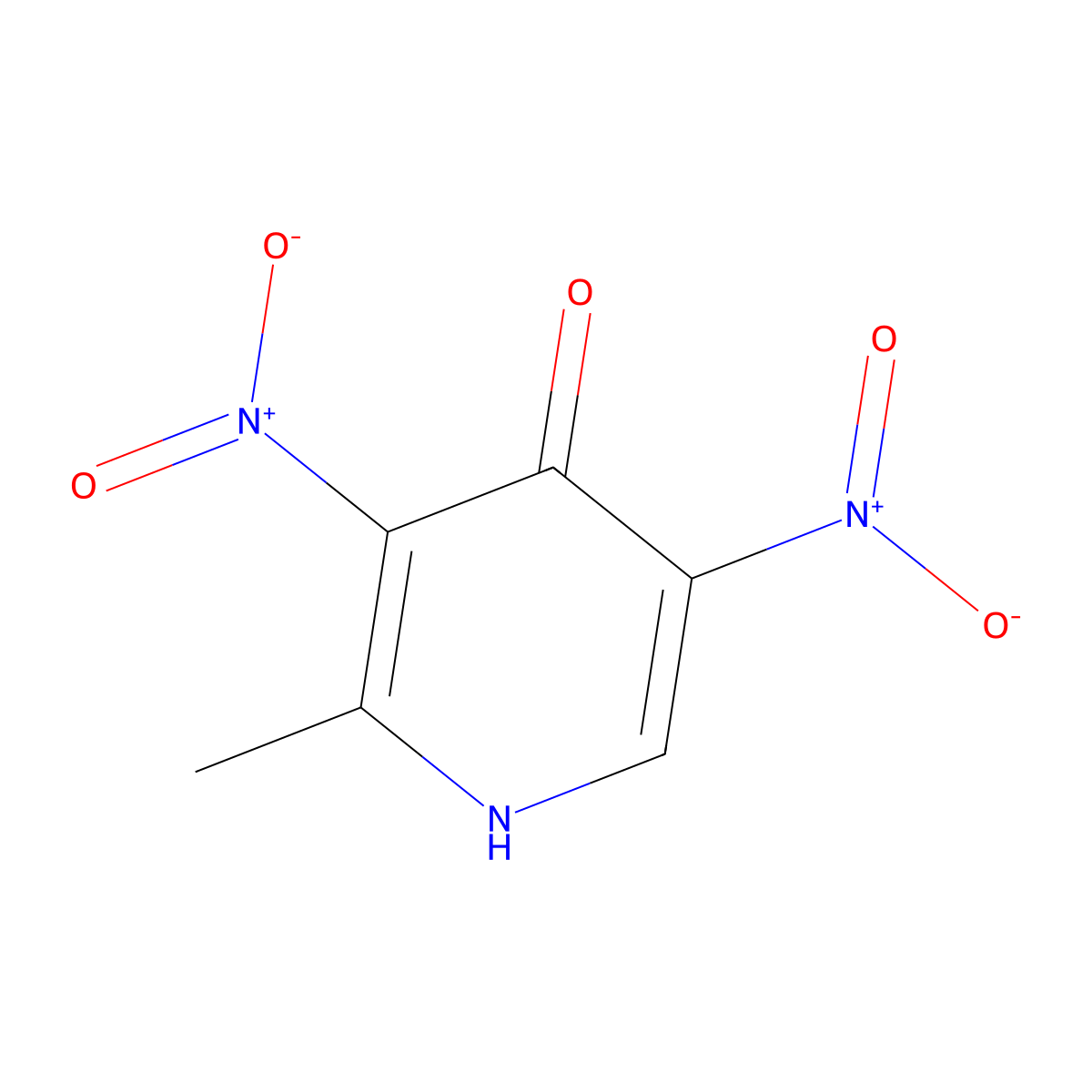 4-Hydroxy-2-methyl-3,5-dinitropyridine molecular structure, CAS 1081754-39-3