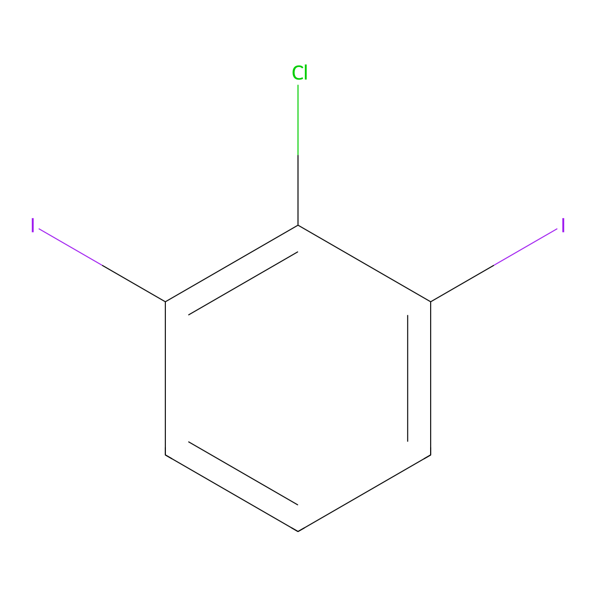 2-Chloro-1,3-diiodobenzene molecular structure, CAS 1081756-38-8