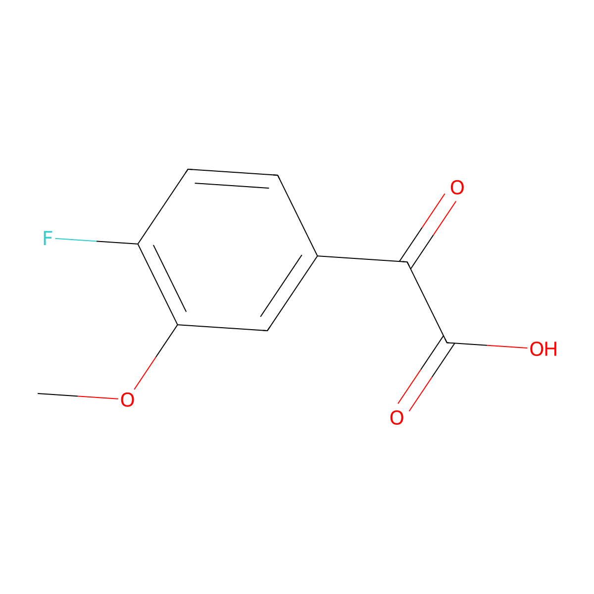 2-(4-Fluoro-3-methoxyphenyl)-2-oxoacetic acid molecular structure, CAS 1081764-19-3