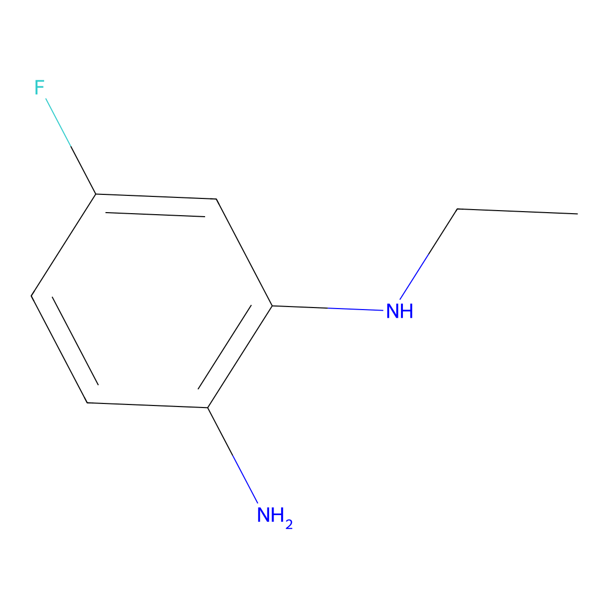 N1-ethyl-5-fluorobenzene-1,2-diamine molecular structure, CAS 1081777-81-2