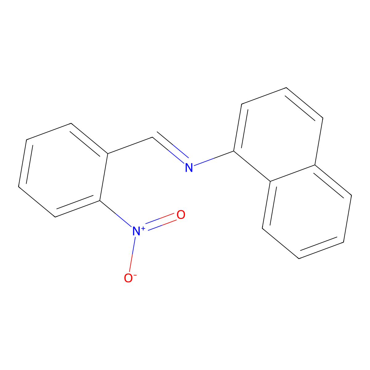 N-(1-Naphthyl)-2-nitrobenzenemethaneimine molecular structure, CAS 1081777-87-8