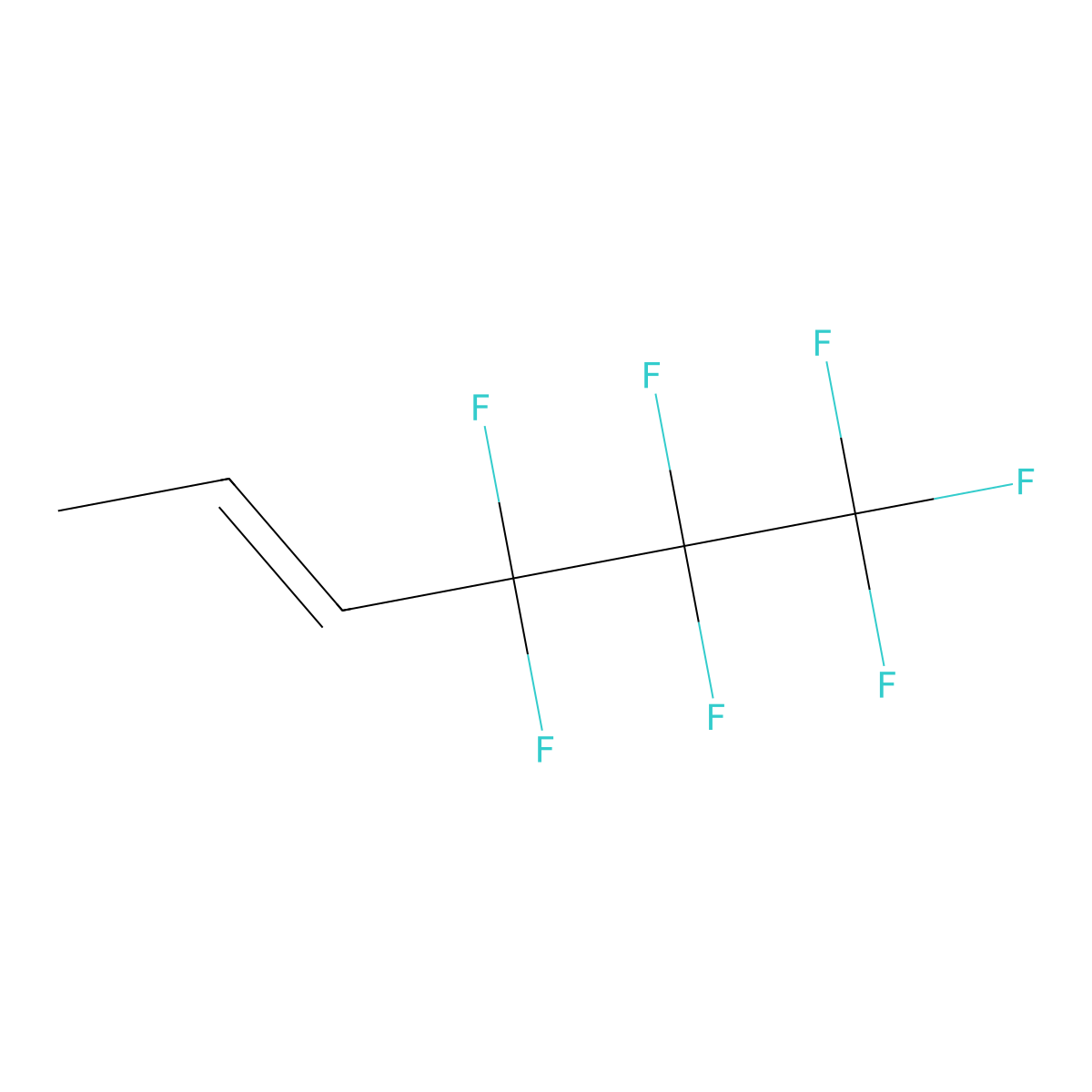 (2E)-4,4,5,5,6,6,6-Heptafluorohex-2-ene molecular structure, CAS 1081782-31-1