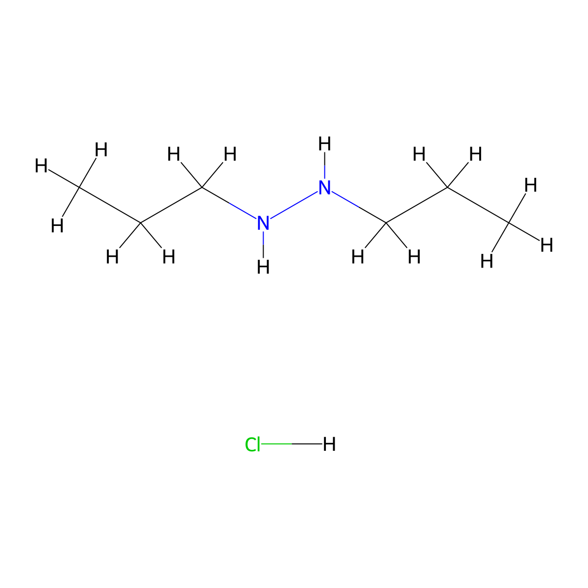 1,2-Dipropylhydrazine hydrochloride molecular structure, CAS 1081797-30-9
