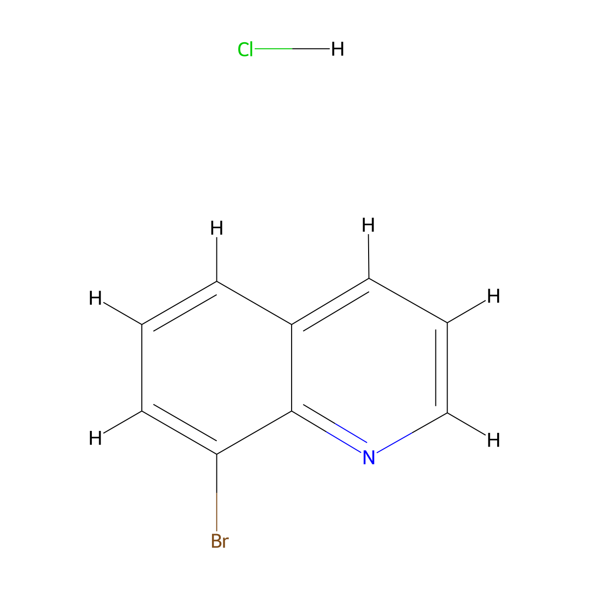 8-Bromoquinoline hydrochloride molecular structure, CAS 1081803-09-9