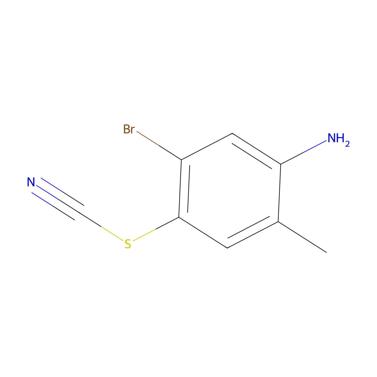 5-Bromo-2-methyl-4-thiocyanatoaniline molecular structure, CAS 1081803-34-0