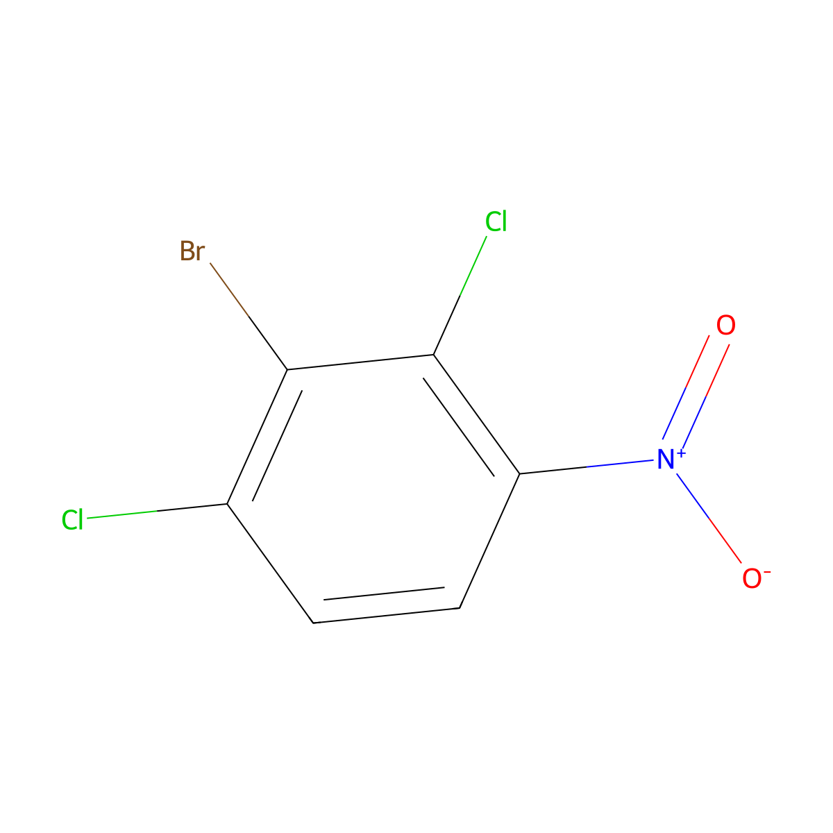 2-Bromo-1,3-dichloro-4-nitrobenzene molecular structure, CAS 1081816-56-9