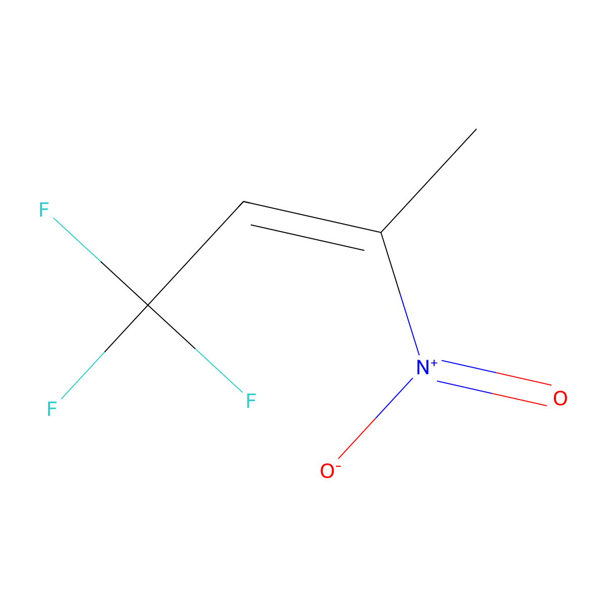 (2E)-1,1,1-trifluoro-3-nitrobut-2-ene molecular structure, CAS 1081822-33-4