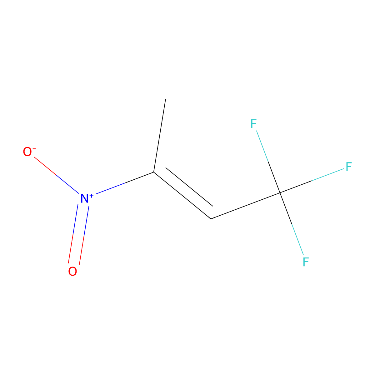 (2E)-1,1,1-trifluoro-3-nitrobut-2-ene molecular structure, CAS 1081822-33-4