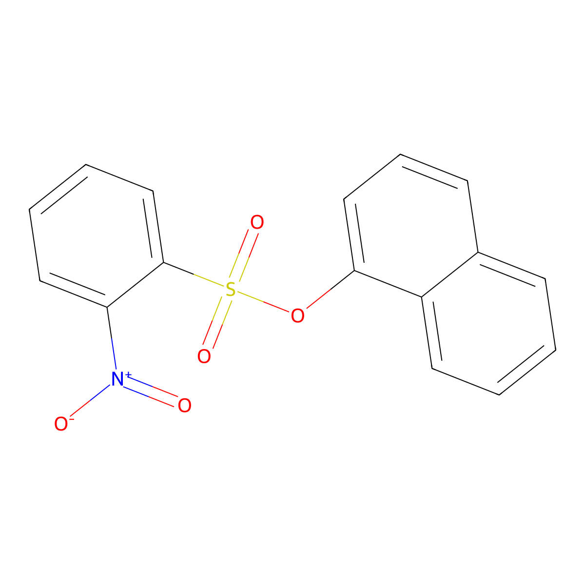 Naphthalen-1-yl 2-nitrobenzene-1-sulfonate molecular structure, CAS 1081824-28-3