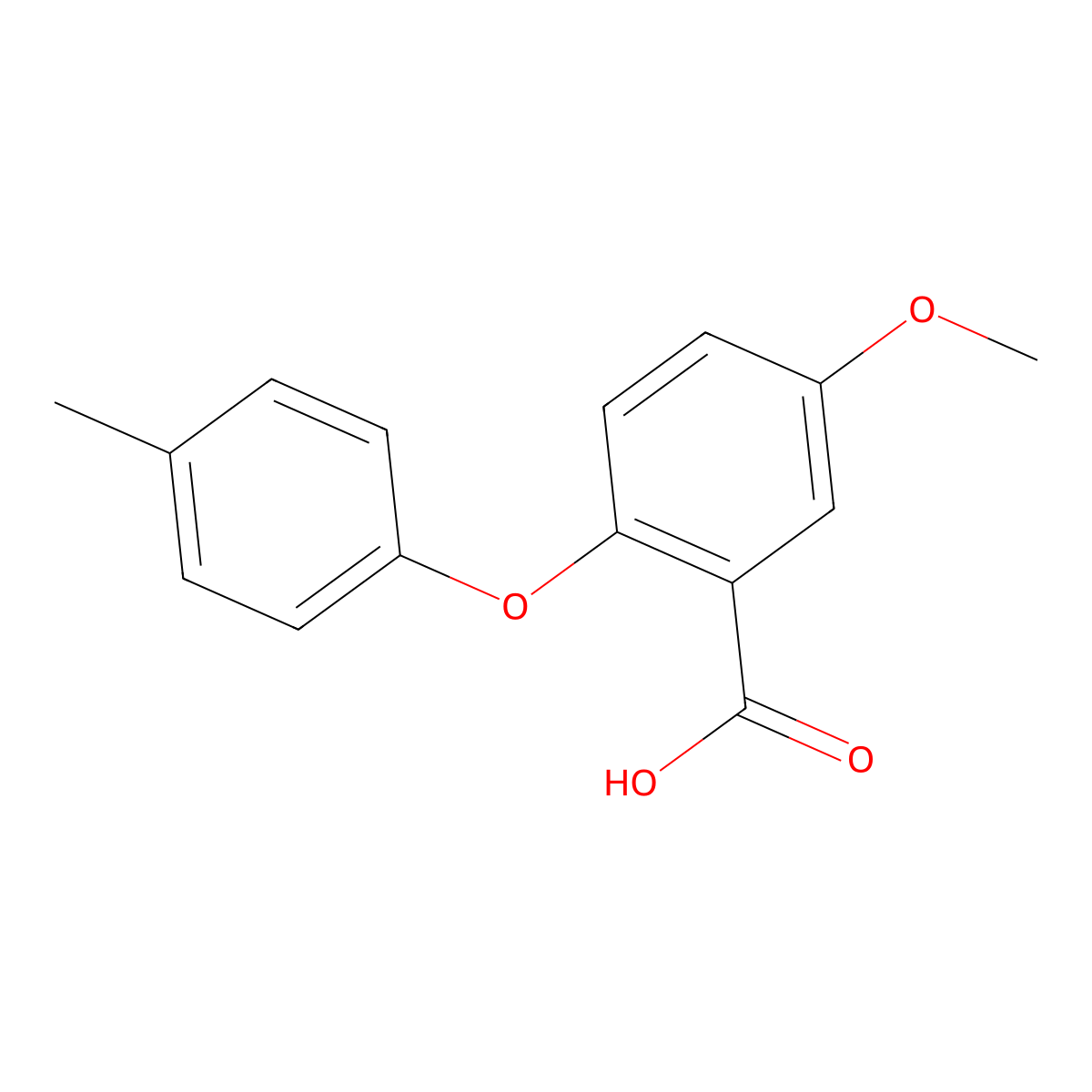 5-Methoxy-2-(p-tolyloxy)benzoic acid molecular structure, CAS 1081829-65-3