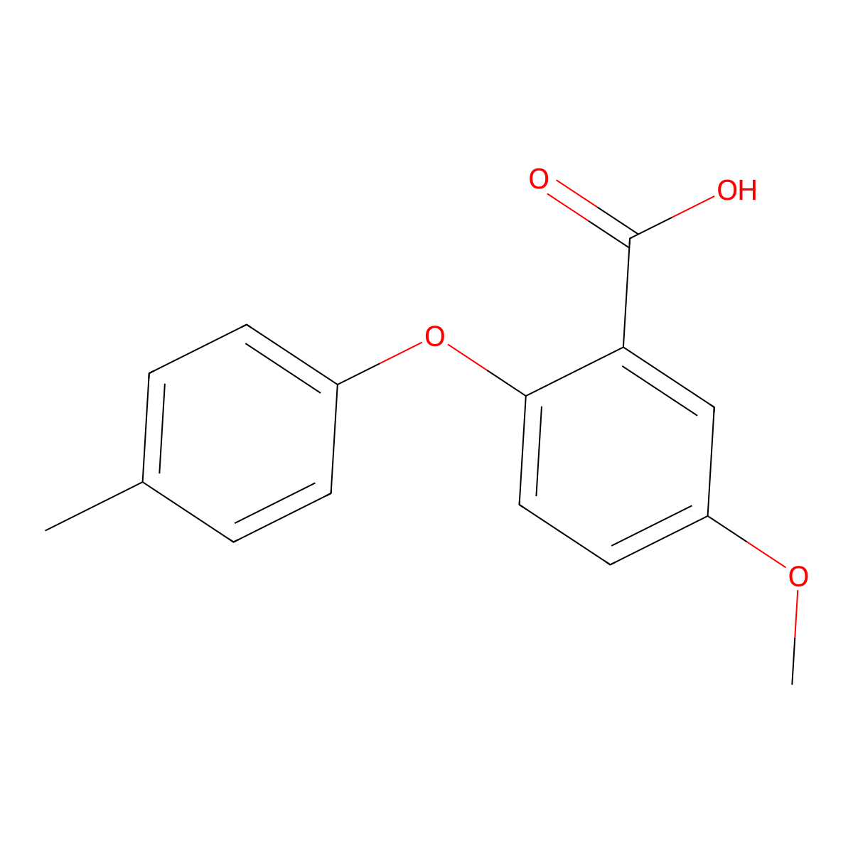 5-Methoxy-2-(p-tolyloxy)benzoic acid molecular structure, CAS 1081829-65-3