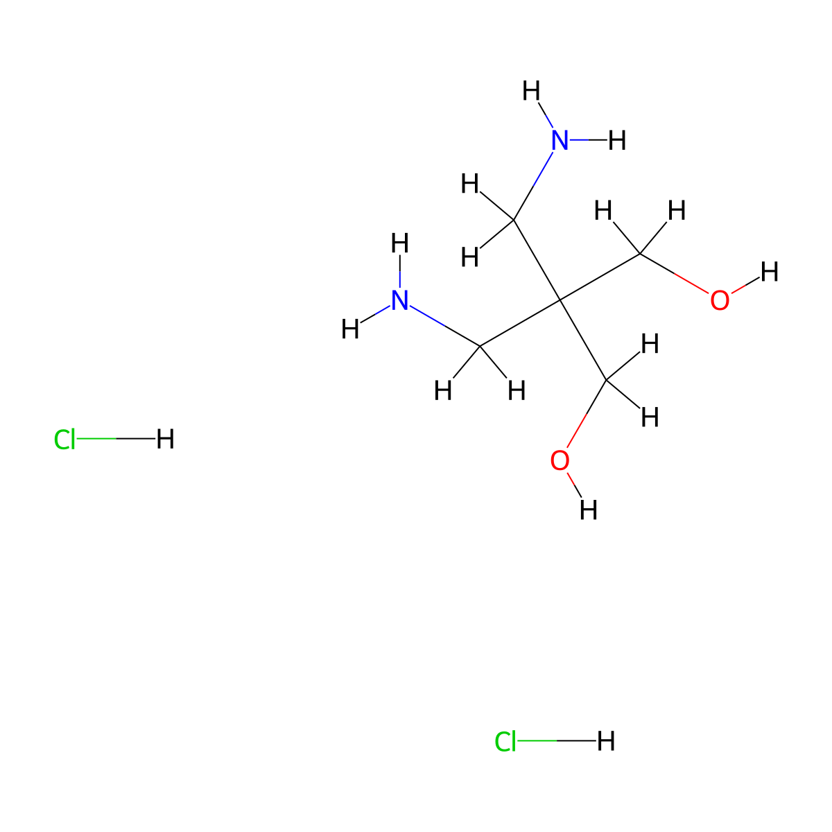 2,2-Bis(aminomethyl)propane-1,3-diol dihydrochloride molecular structure, CAS 1081847-32-6