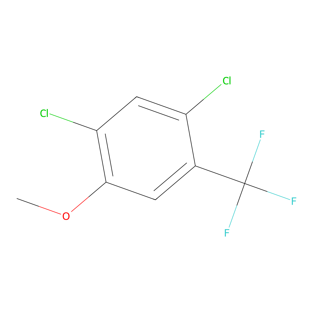 1,5-Dichloro-2-methoxy-4-(trifluoromethyl)benzene molecular structure, CAS 1081849-77-5