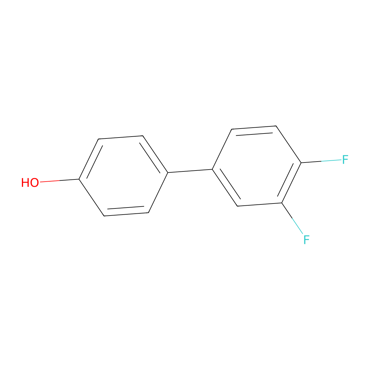 4-(3,4-Difluorophenyl)phenol molecular structure, CAS 108185-80-4