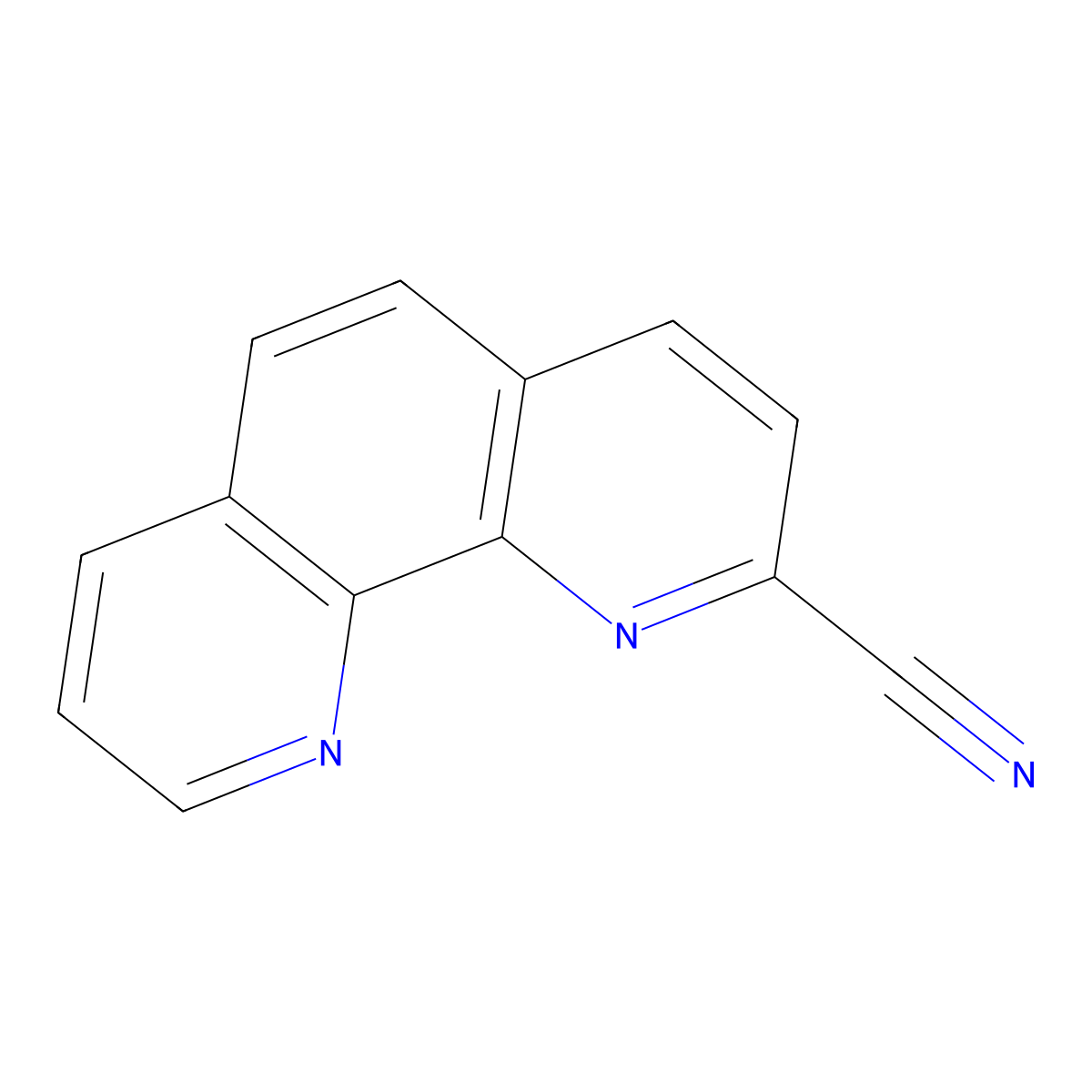 1,10-Phenanthroline-2-carbonitrile molecular structure, CAS 1082-19-5