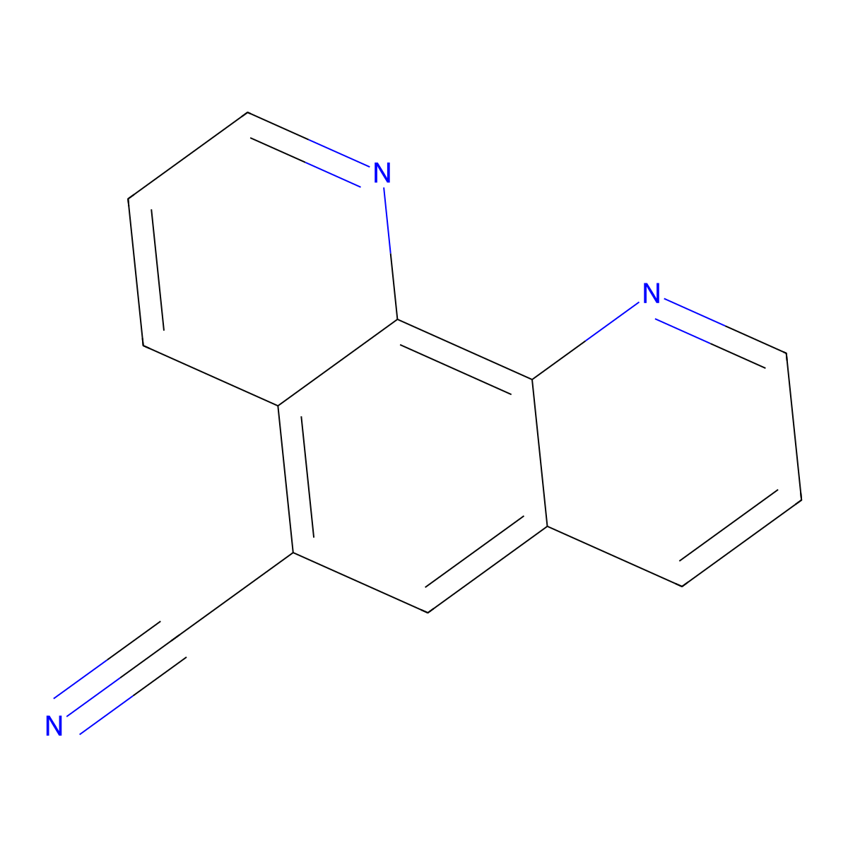 1,10-Phenanthroline-5-carbonitrile molecular structure, CAS 1082-21-9