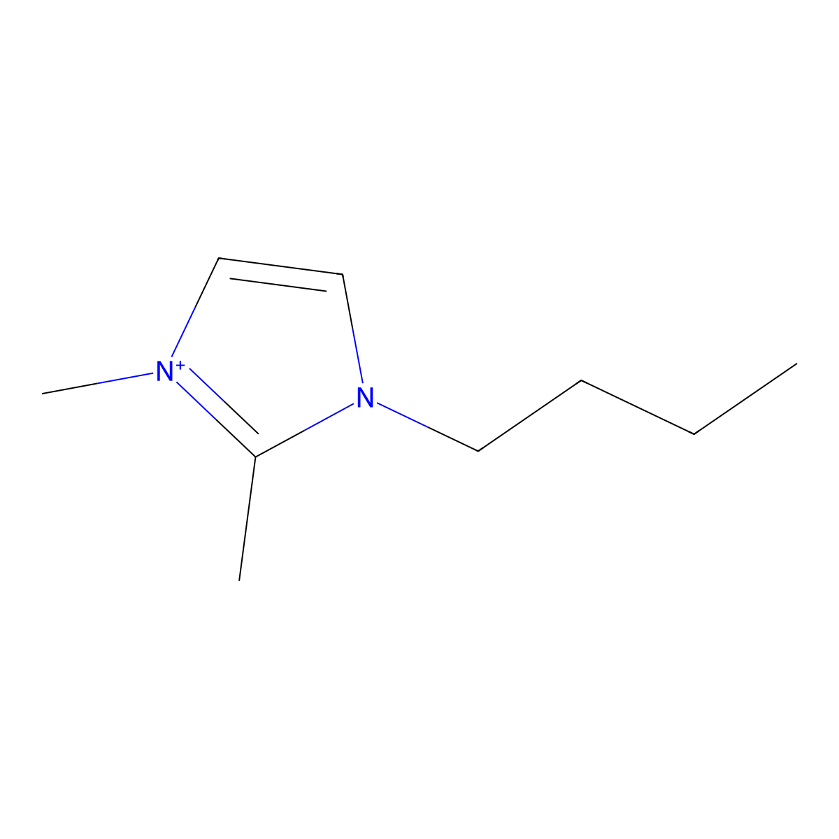1-Butyl-2,3-dimethylimidazolium molecular structure, CAS 108203-89-0