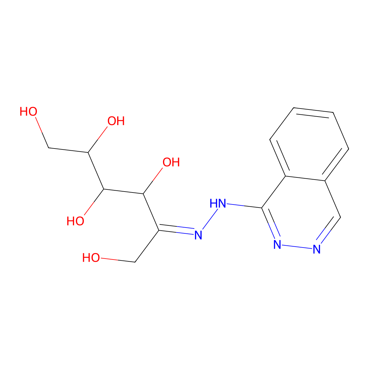 5-(Phthalazin-1-ylhydrazinylidene)hexane-1,2,3,4,6-pentol molecular structure, CAS 1082040-10-5