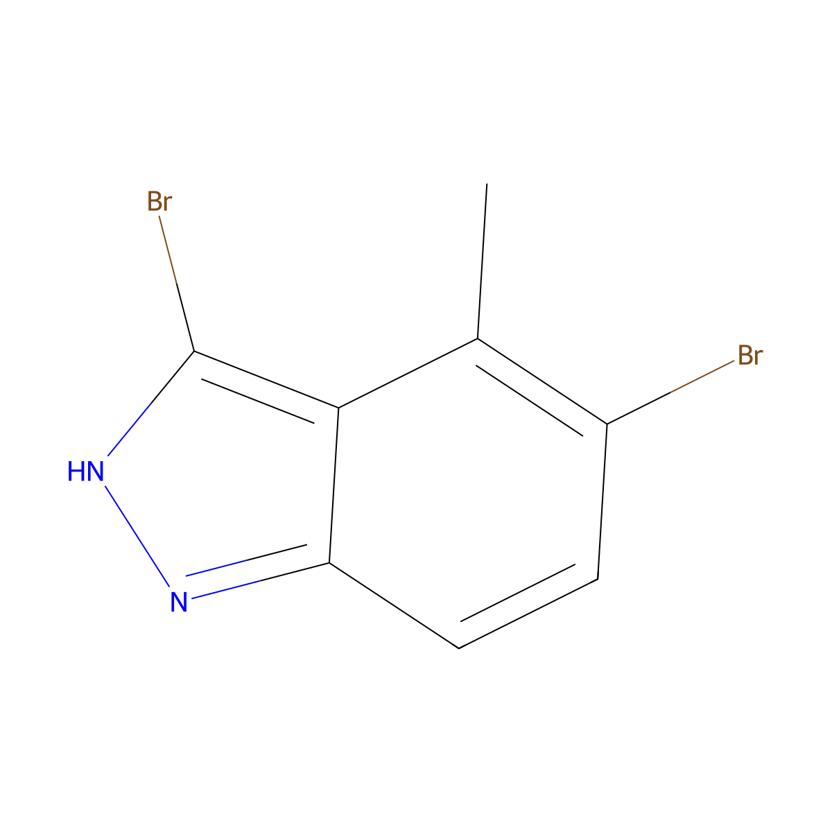 3,5-dibromo-4-methyl-2H-indazole molecular structure, CAS 1082040-13-8