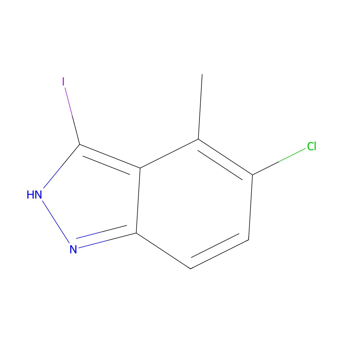 5-chloro-3-iodo-4-methyl-1H-indazole molecular structure, CAS 1082040-16-1