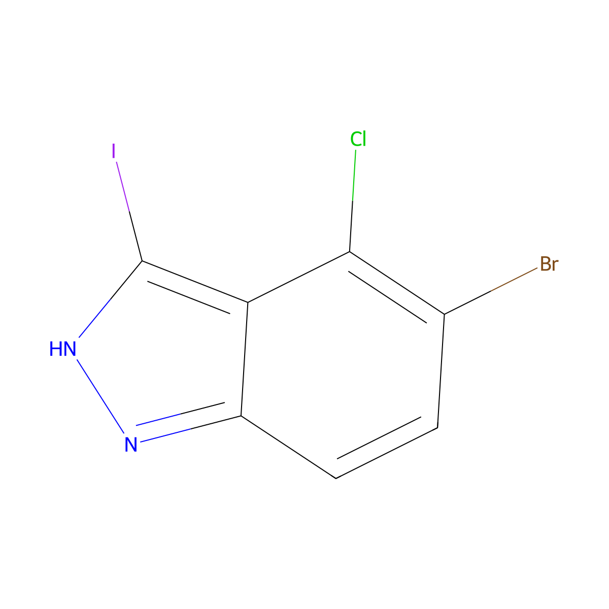 5-Bromo-4-chloro-3-iodo-1H-indazole molecular structure, CAS 1082040-21-8