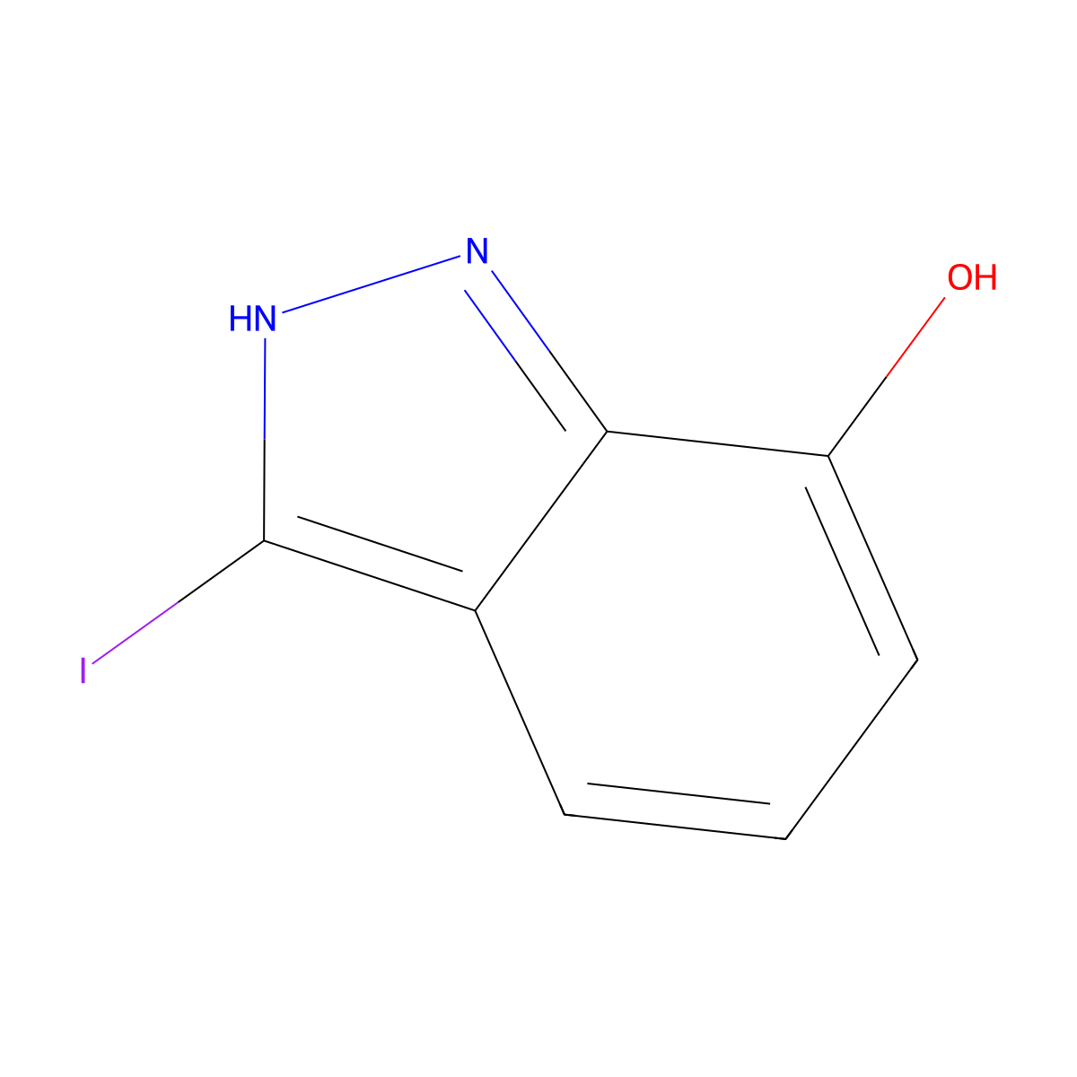 3-Iodo-1H-indazol-7-OL molecular structure, CAS 1082040-28-5