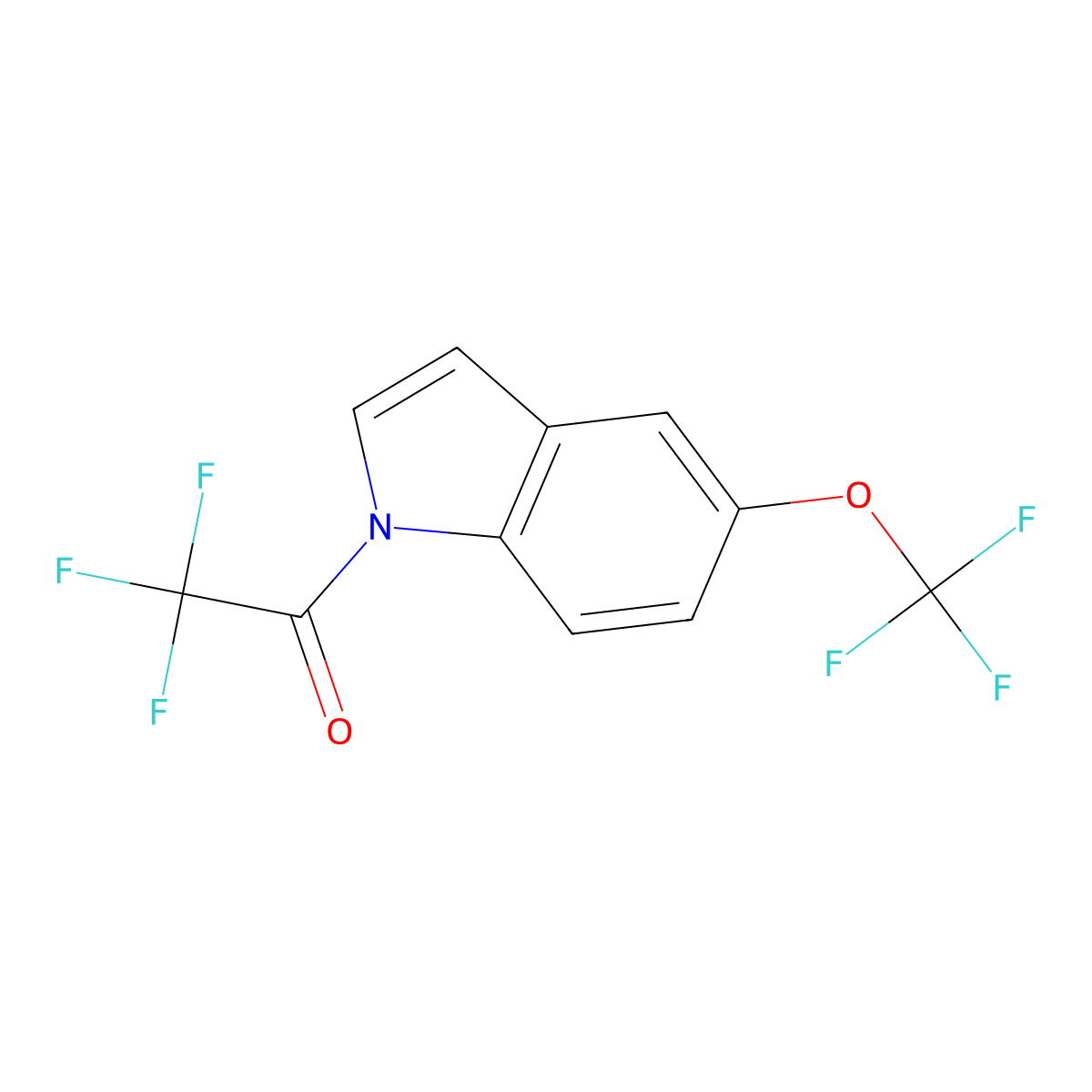 2,2,2-Trifluoro-1-[5-(trifluoromethoxy)indol-1-yl]ethanone molecular structure, CAS 1082040-39-8