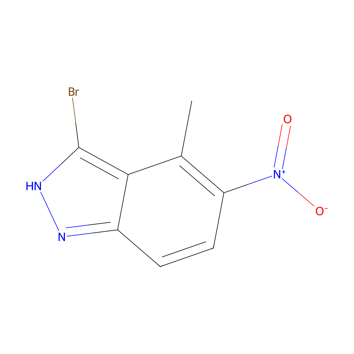 3-Bromo-4-methyl-5-nitro-1H-indazole molecular structure, CAS 1082040-52-5