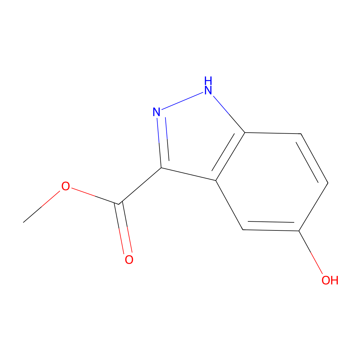 methyl 5-hydroxy-1H-indazole-3-carboxylate molecular structure, CAS 1082040-64-9