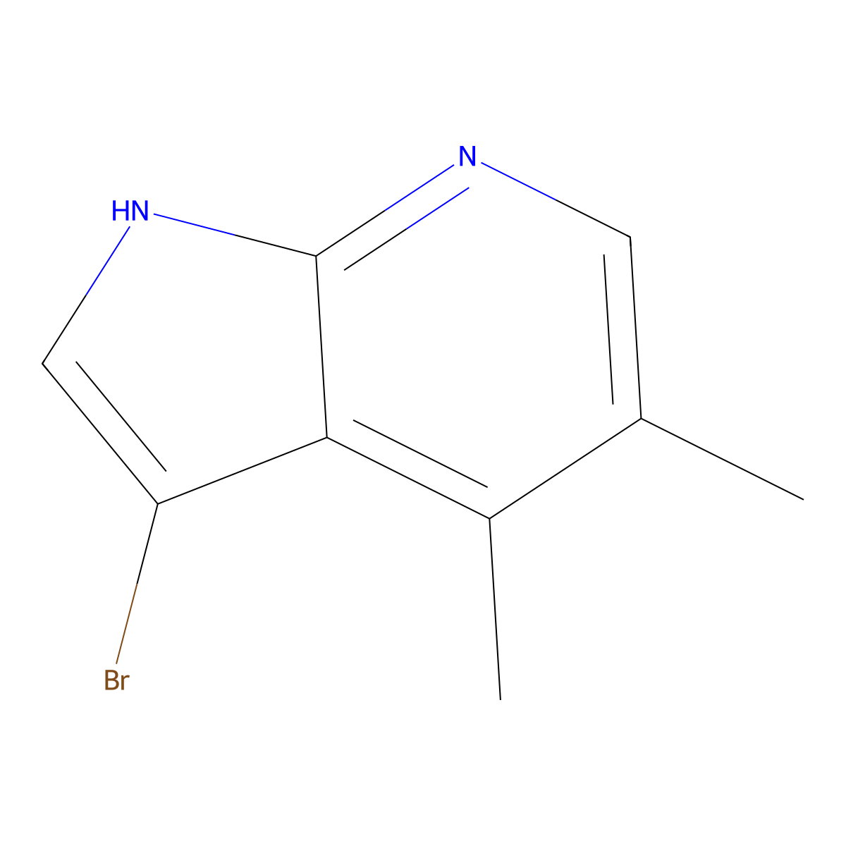 3-bromo-4,5-dimethyl-1H-pyrrolo[2,3-b]pyridine molecular structure, CAS 1082040-66-1