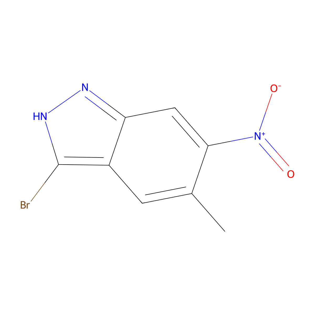 3-Bromo-5-methyl-6-nitro-1H-indazole molecular structure, CAS 1082040-69-4
