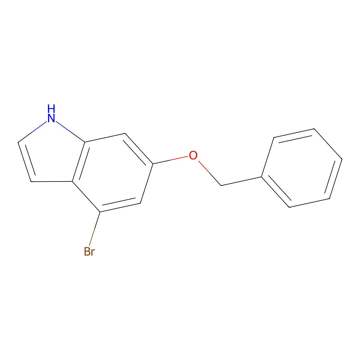 6-(Benzyloxy)-4-bromo-1H-indole molecular structure, CAS 1082040-77-4