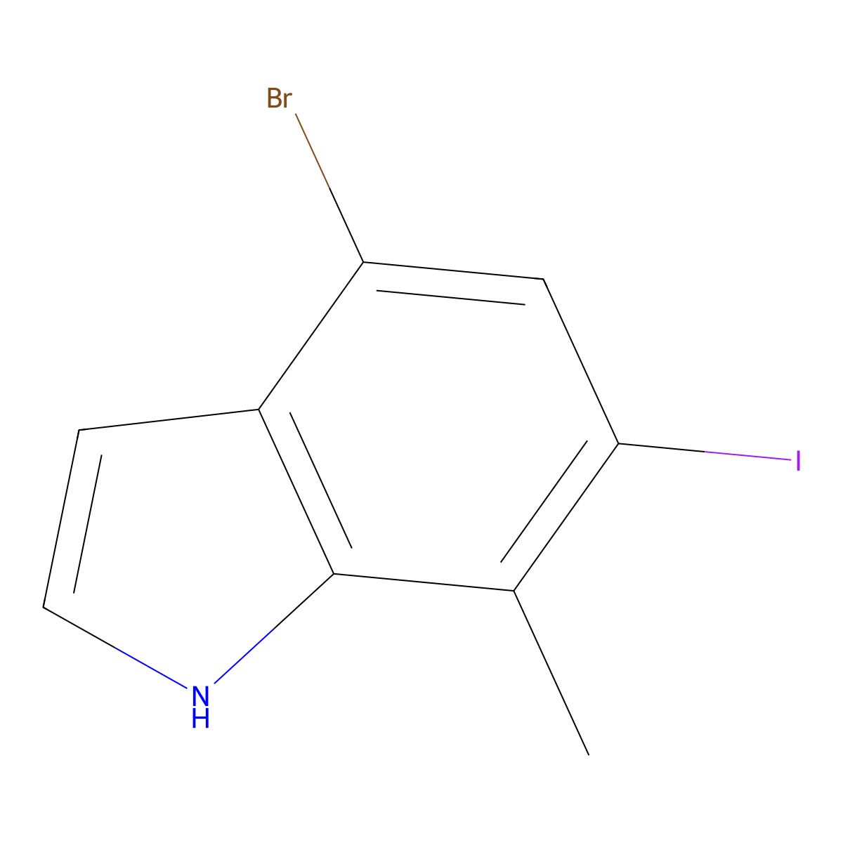 4-Bromo-6-iodo-7-methylindole molecular structure, CAS 1082040-79-6