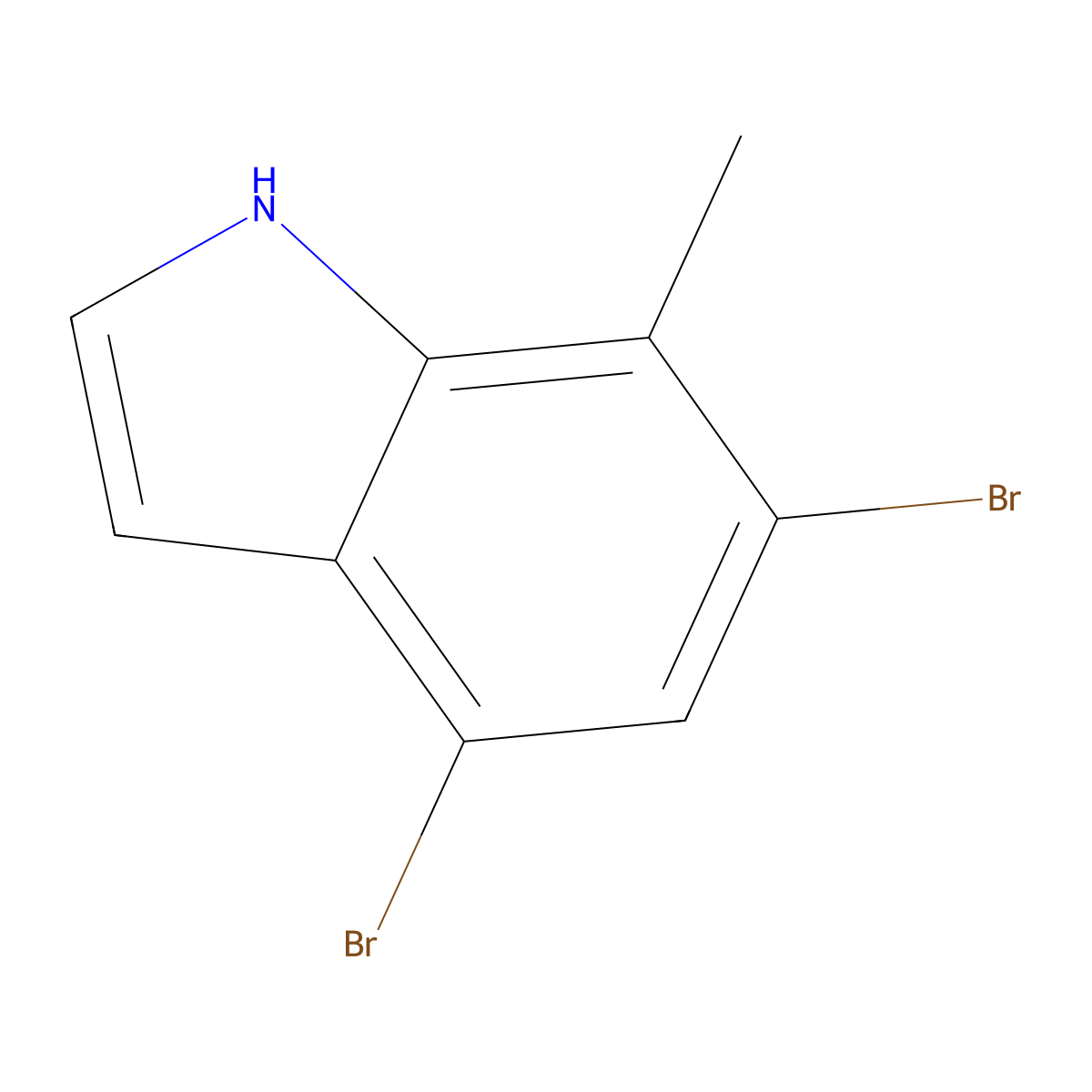 4,6-dibromo-7-methyl-1H-indole molecular structure, CAS 1082040-84-3