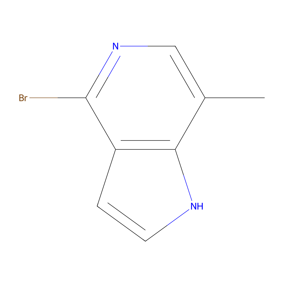 4-Bromo-7-methyl-1H-pyrrolo[3,2-c]pyridine molecular structure, CAS 1082040-87-6