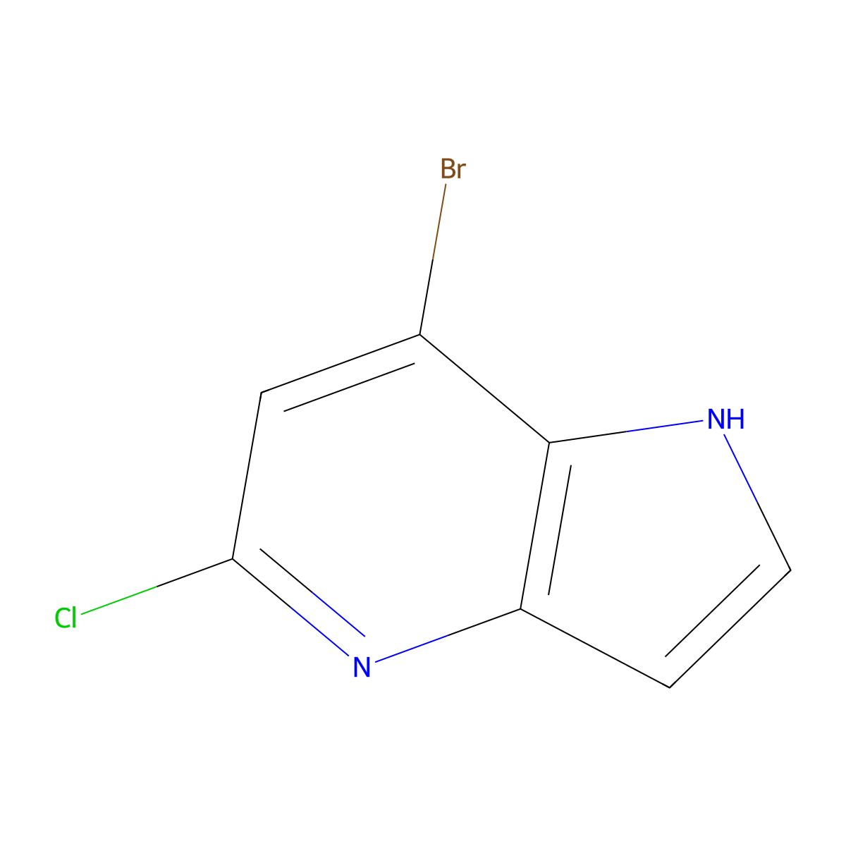 7-Bromo-5-chloro-4-Azaindole molecular structure, CAS 1082040-90-1