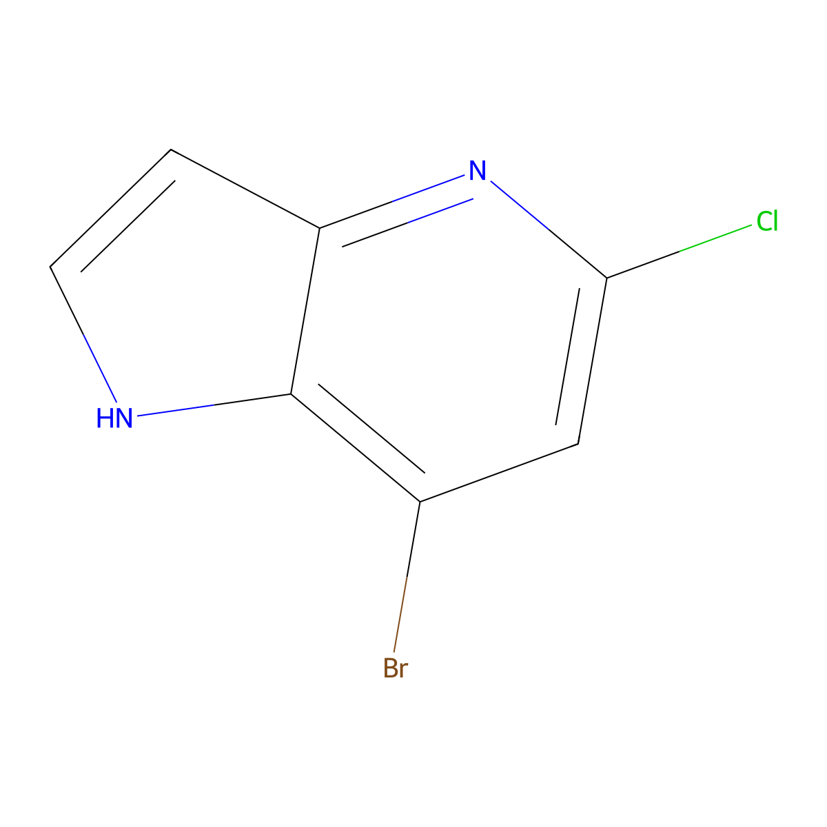 7-Bromo-5-chloro-4-Azaindole molecular structure, CAS 1082040-90-1