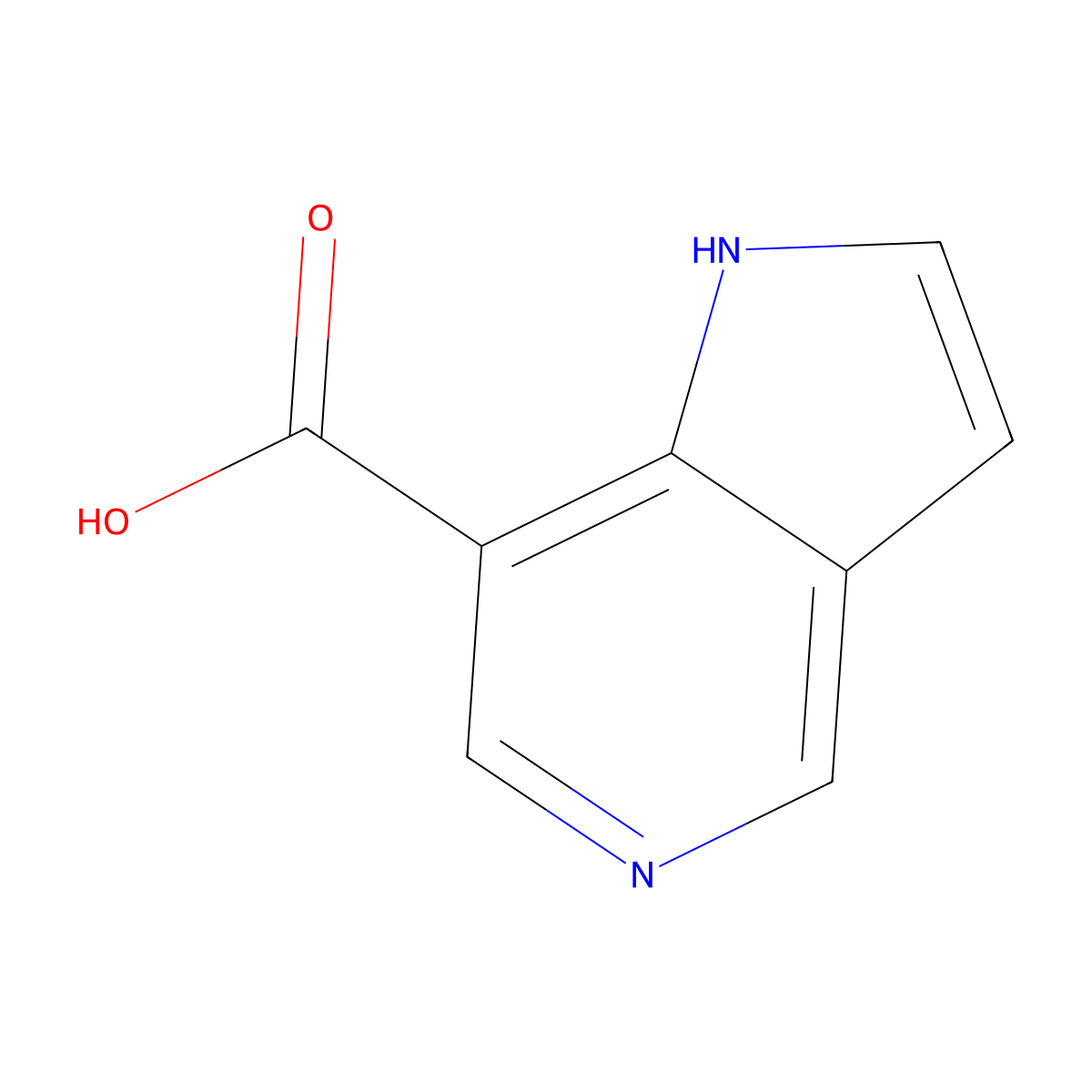 1H-Pyrrolo[3,2-c]pyridine-7-carboxylic acid molecular structure, CAS 1082040-92-3