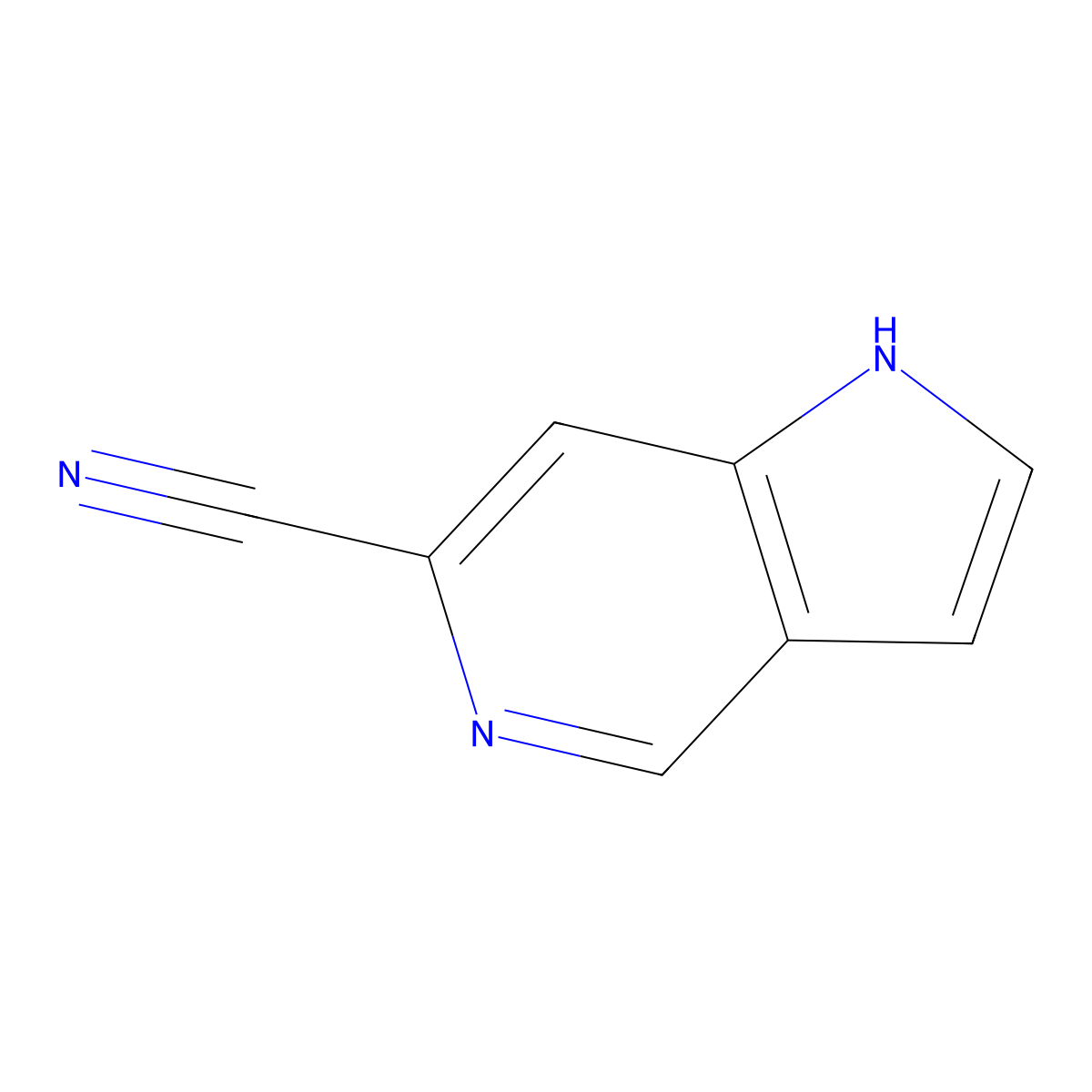 1H-pyrrolo[3,2-c]pyridine-6-carbonitrile molecular structure, CAS 1082040-98-9
