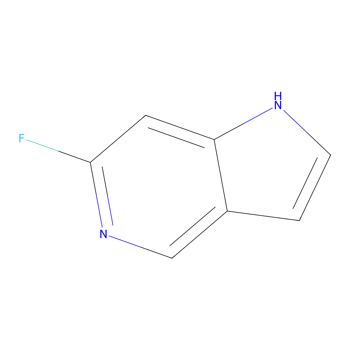 6-Fluoro-1H-pyrrolo(3,2-c)pyridine molecular structure, CAS 1082041-03-9