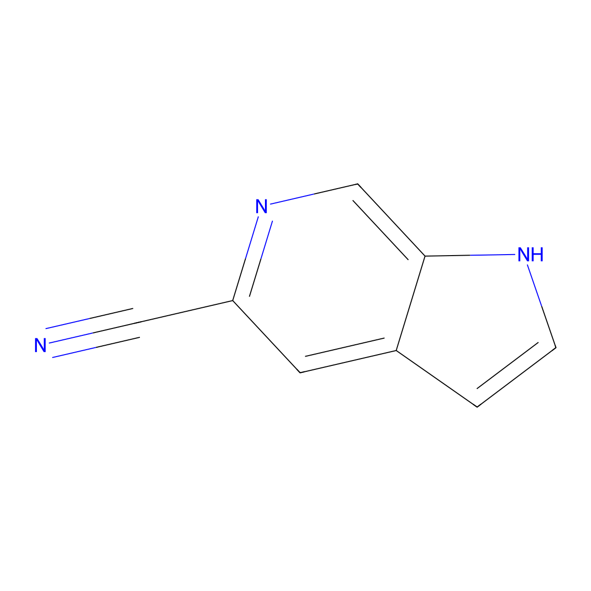 1H-Pyrrolo[2,3-c]pyridine-5-carbonitrile molecular structure, CAS 1082041-09-5