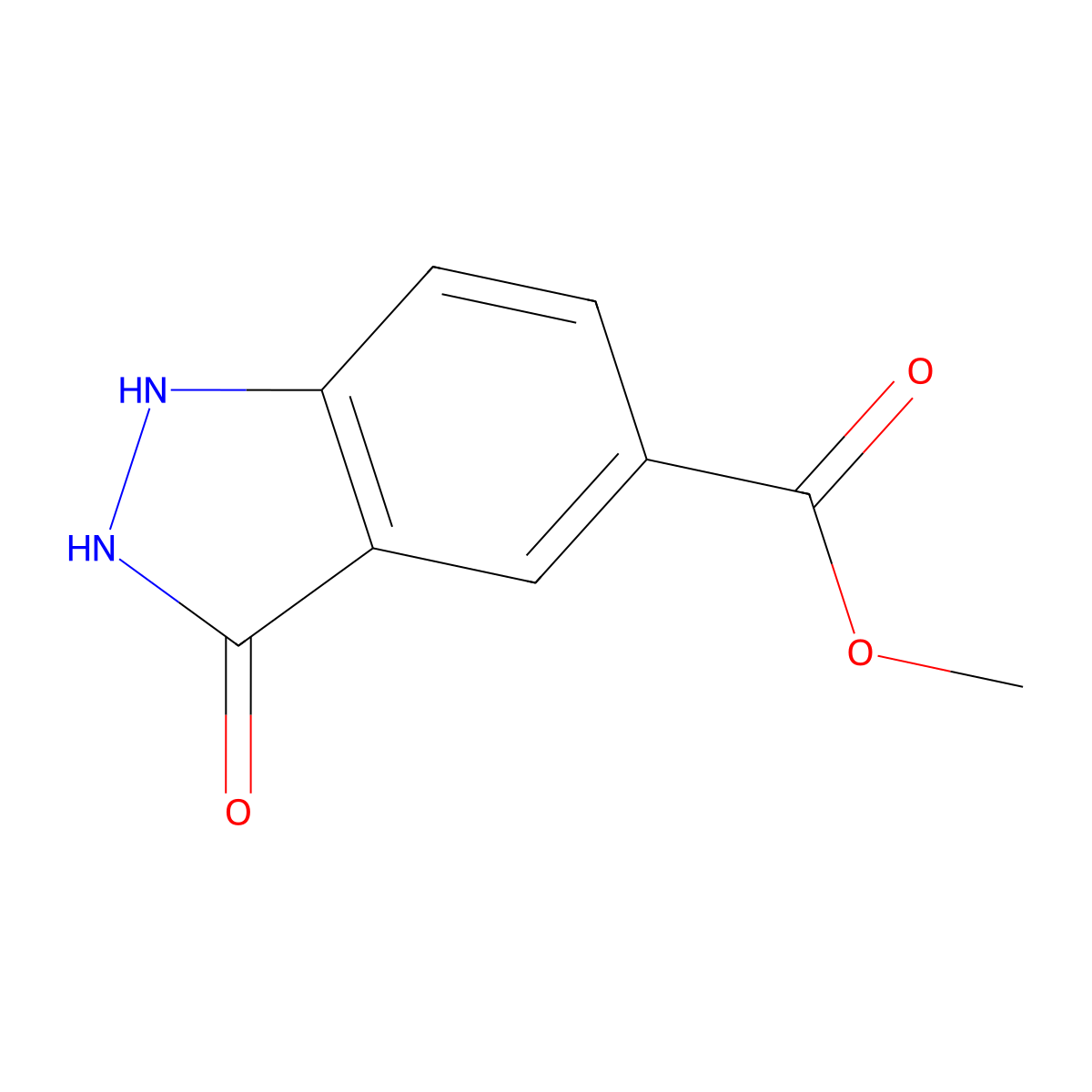 Methyl 3-hydroxy-1H-indazole-5-carboxylate molecular structure, CAS 1082041-20-0