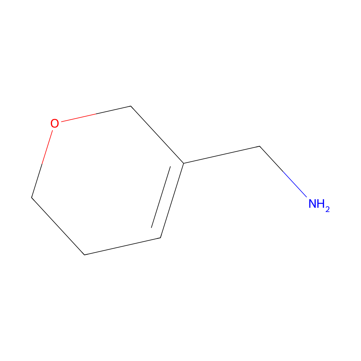 (5,6-Dihydro-2H-pyran-3-ylmethyl)-amine molecular structure, CAS 1082041-24-4