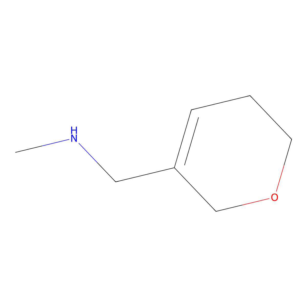 [(5,6-dihydro-2H-pyran-3-yl)methyl](methyl)amine molecular structure, CAS 1082041-25-5