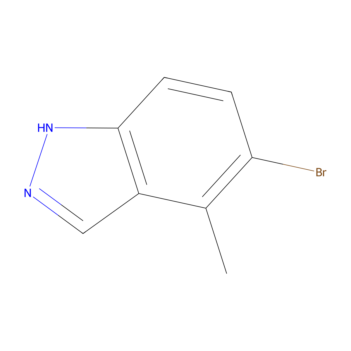 5-Bromo-4-methyl-1H-indazole molecular structure, CAS 1082041-34-6