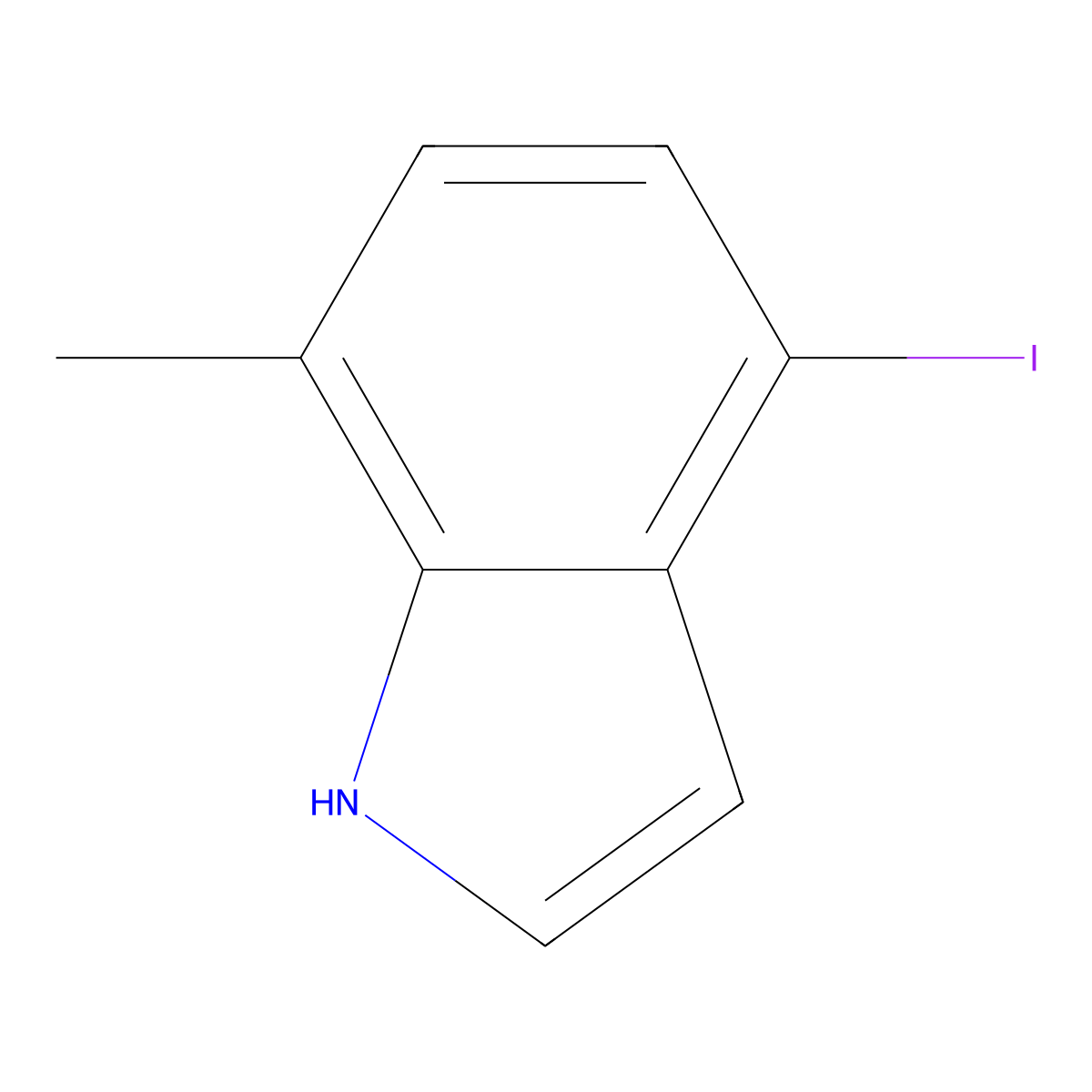 4-iodo-7-methyl-1H-indole molecular structure, CAS 1082041-36-8